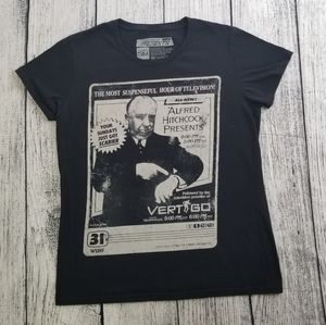 Fright Rags Alfred Hitchcock Black Tee